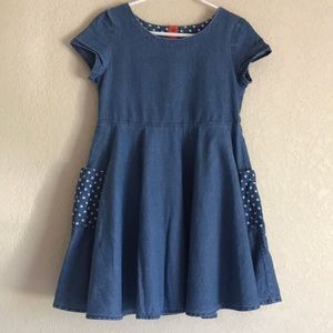 Mini Boden Chambray Pocket Dress